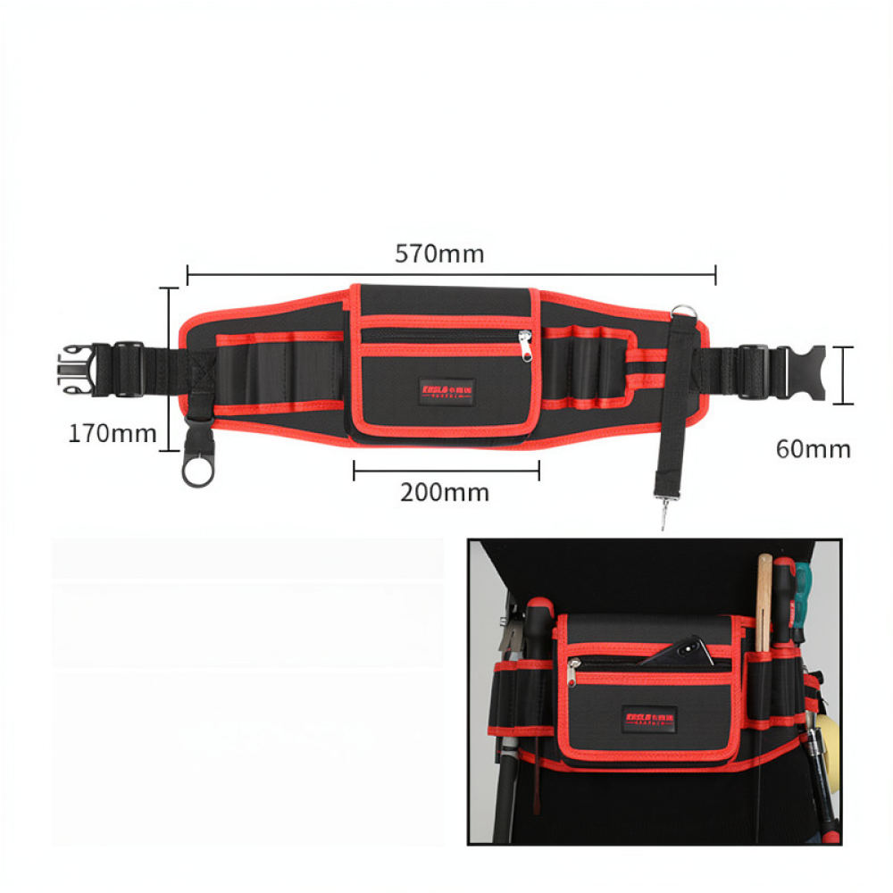 Heavy Equipment Electrician - Wear Resistant Tool Waist Pouch For